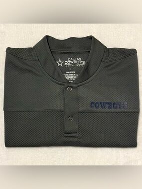 Dallas Cowboys Gray Athletic Polo Men’s Lightweight NFL Shirt